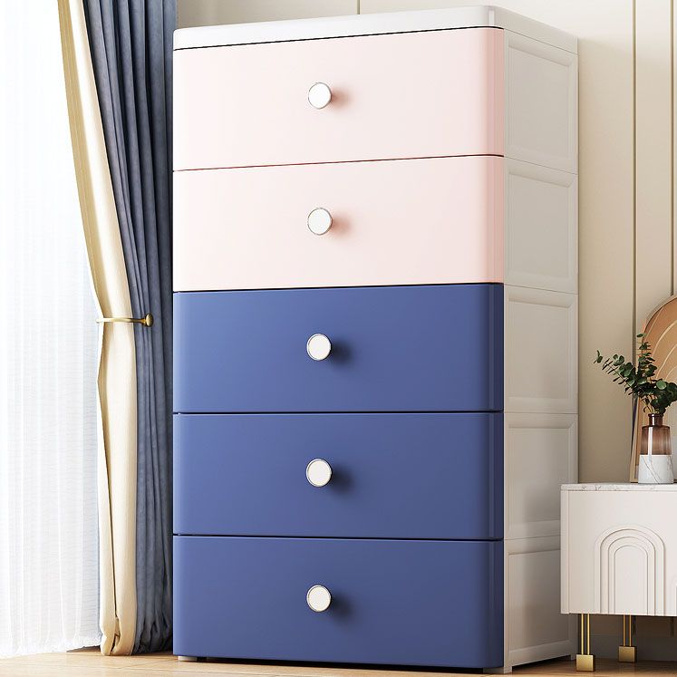 Plastic Wardrobe Cabinet with Drawer Non-Hanging Armoire Cabinet for Home