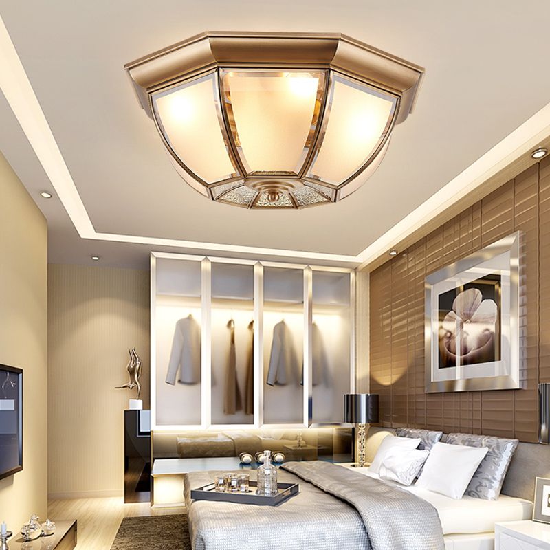 American Colonial Ceiling Light Multi Lights Close to Ceiling Lamp for Bedroom
