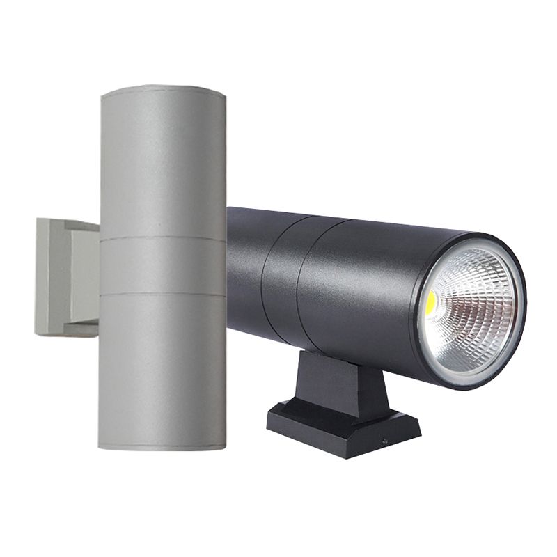 Modern Minimalist Style Cylinderical Sconce Light Fixtures Metal 2 Lights Wall Lamps