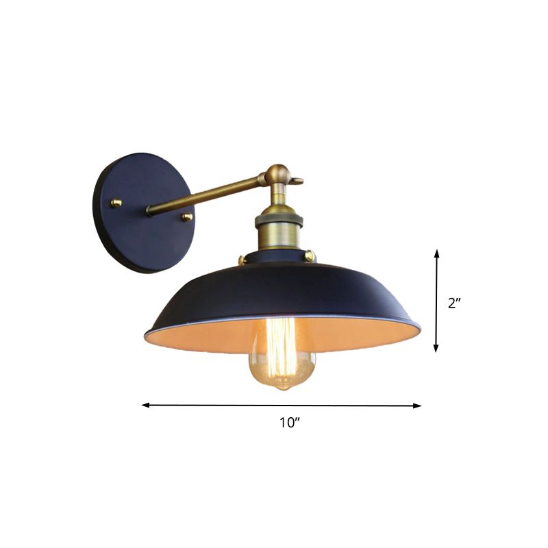 Rotatable Scheune Metallwandbeleuchtung Industriestil Schwarz 1 Lampenlager -Leuchtstoffbeleuchtung