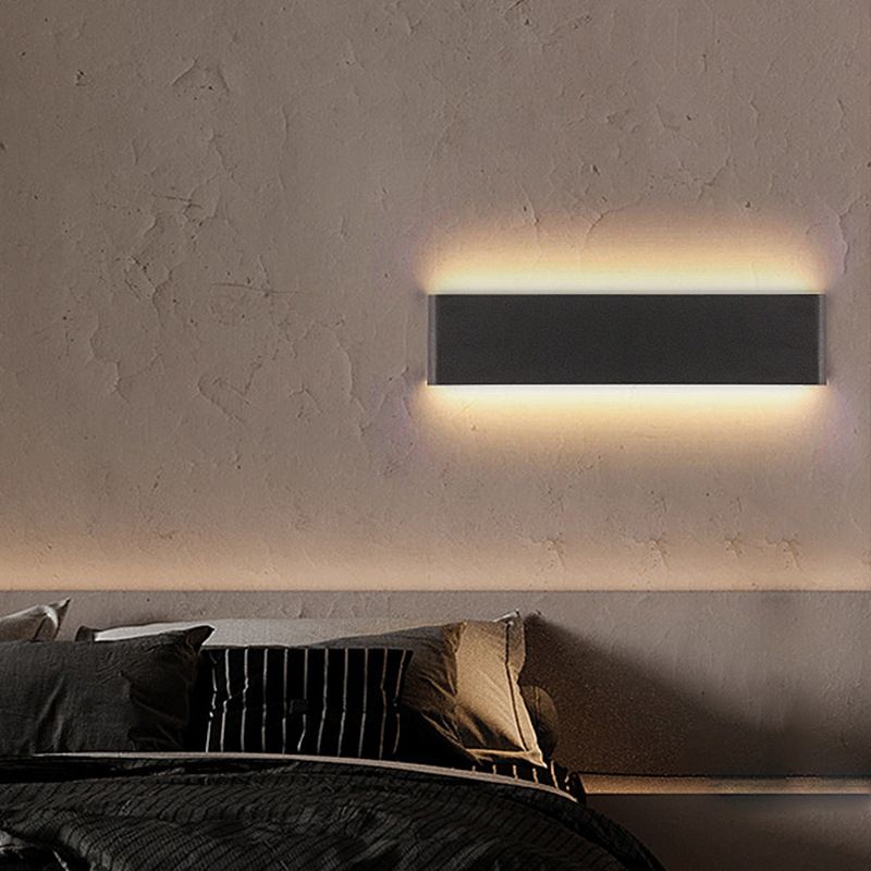 Contemporary Style Rectangular Wall Lamps Metal 2 Lights Wall Lighting