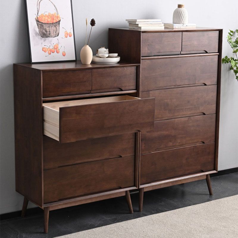 Mid Century Solid Wood Chest 29.5" Wide Drawers Included Chest