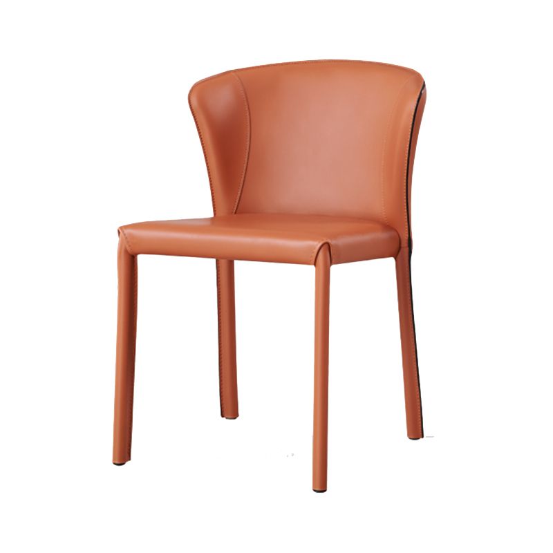 Modern Dining Chair Armless Dining Chairs with Metal Legs for Kitchen