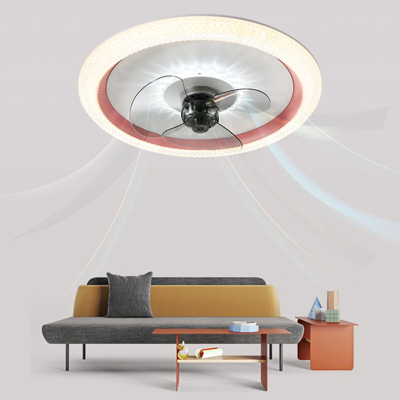 2 Light Ceiling Fan Lighting Modern Style Metal Ceiling Fan Light for Kitchen