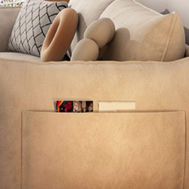 Scandinavian Styled Square Arm Sleeper Sofa Faux Leather Sofa Bed