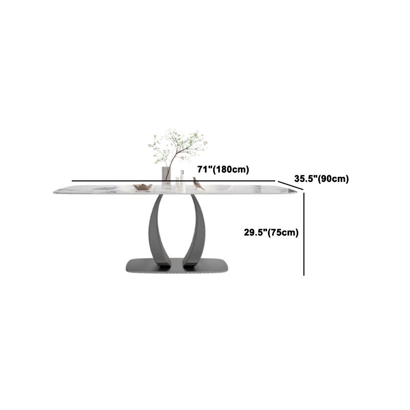 Modern 1/2/5/7 Pieces Rectangle Dining Set Sintered Stone Top Dinette Table Set