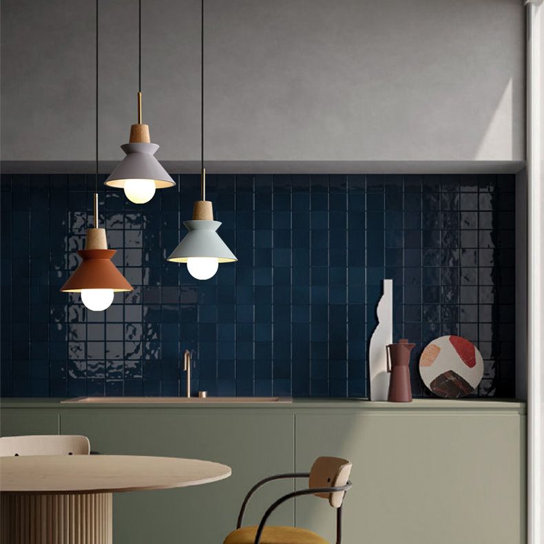 Modern Minimalist Hanging Light Wooden Pendant Lighting Fixture