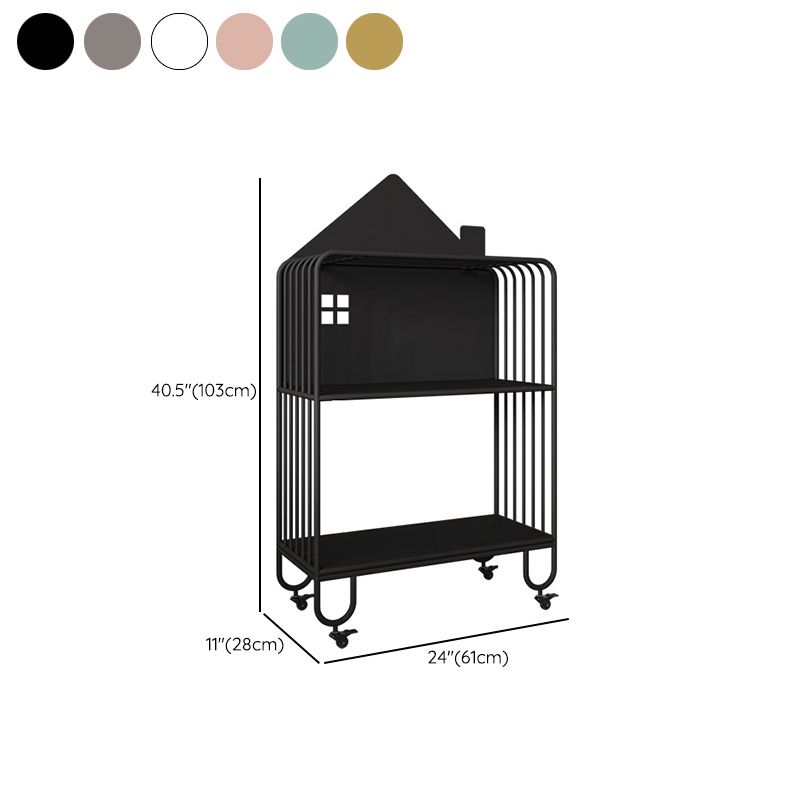 Contemporary Metal Bookshelf Standard Shelves Included Bookcase