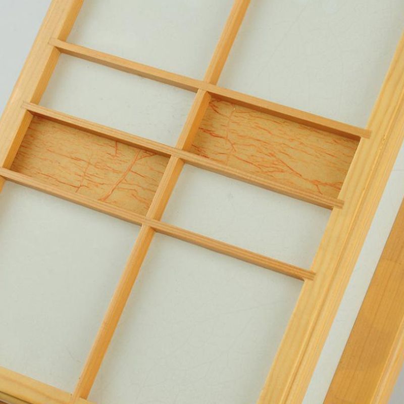 Square Shape Wooden Wall Sconce 1-Light Simple Wall Mount Lamp for Living Room