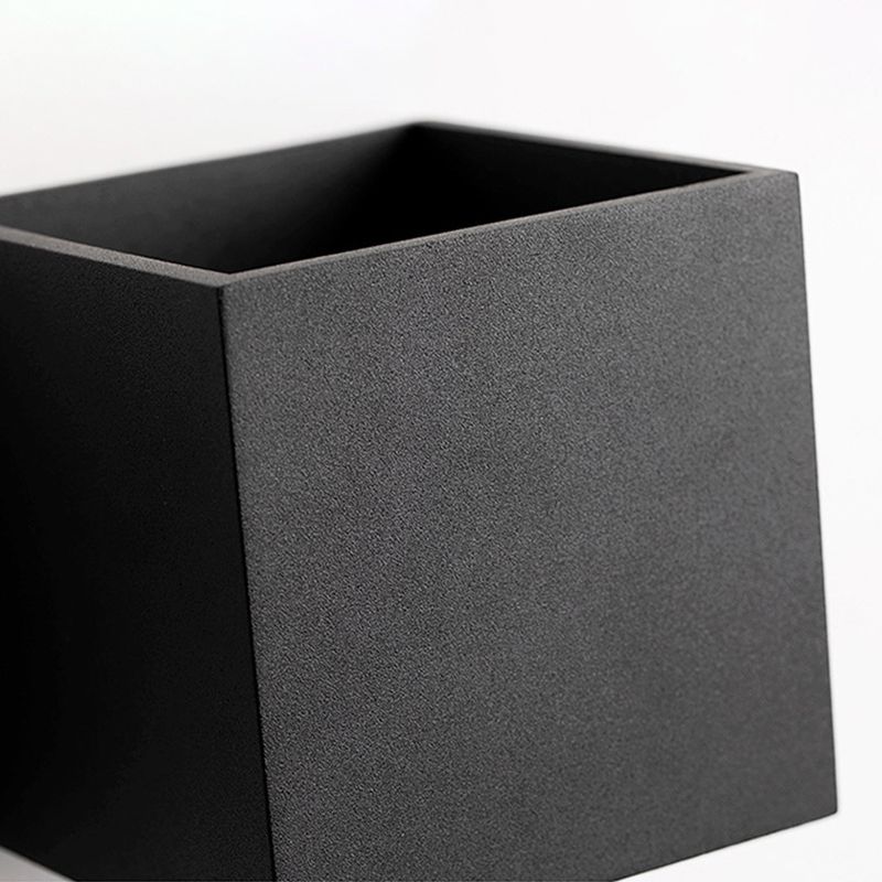 Modern Style Square Shade Wall Sconce Metal 2 Lights Sconces for Bedroom