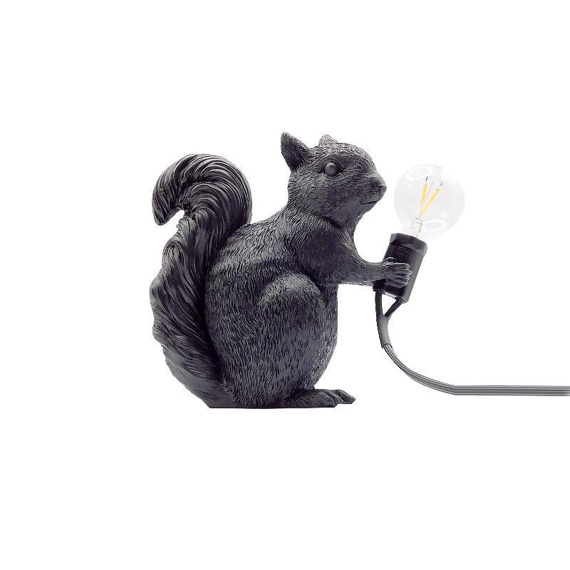 Squirrel artistico Squirrel Light Light Table Resin Lampada per bambini a bulbo singolo