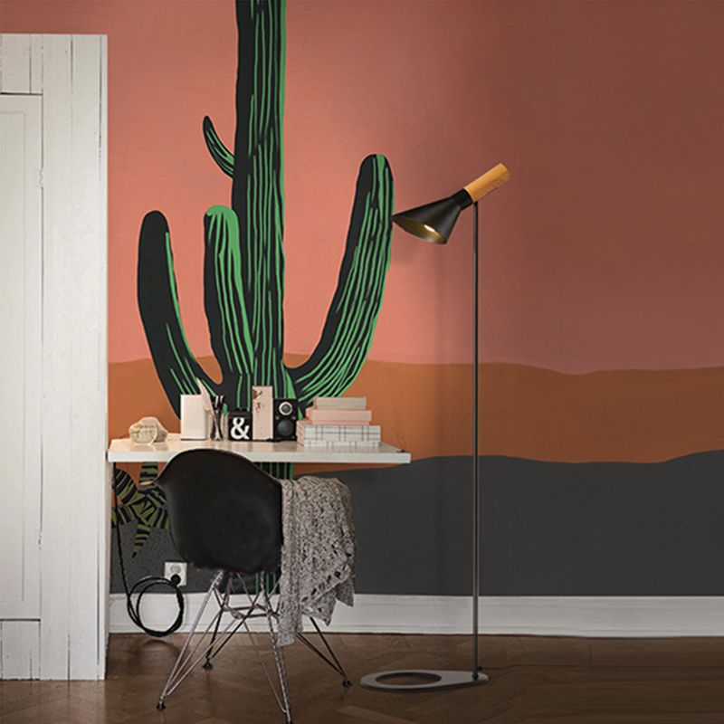 Cool Cactus and Desert Mural Wallpaper for Bedroom Decor Contemporary Wall Art, Made to Measure