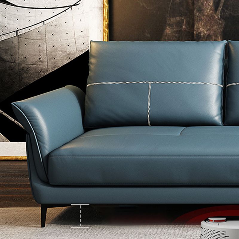 Azure Cushion Back Modern Living Room L-Shape Stationary Sofa & Chaise