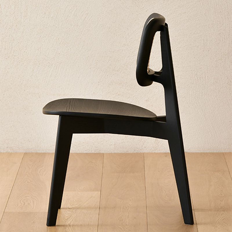Industrial Solid Wood Armless Chair Kitchen Dining Side Chair
