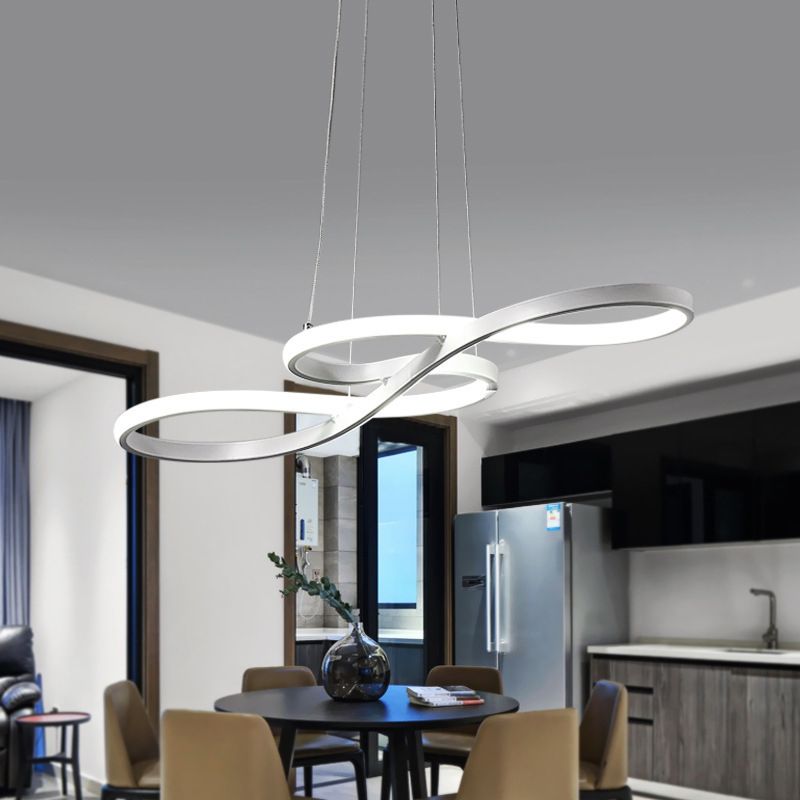29.5" Wide Modernist LED Chandelier Lamp Acrylic Hanging Light for Living Room