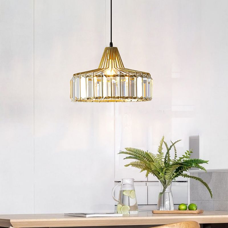 Modern Style Hanging Light Simple Crystal Pendant Lighting Fixture for Sitting Room