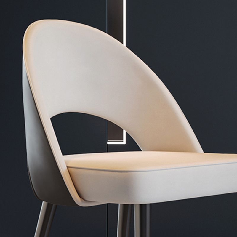 Open Back Armless Dining Chairs Glam Style Home Dining Side Chair