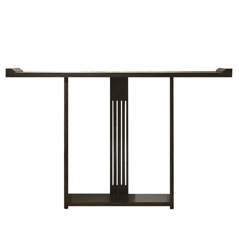Rectangle Contemporary Console Table Wood Console Sofa Table in Black/Brown/Natural