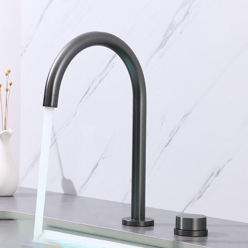 Vessel Sink Bathroom Faucet Knob Handle Swivel Spout High-Arc Vessel Faucet