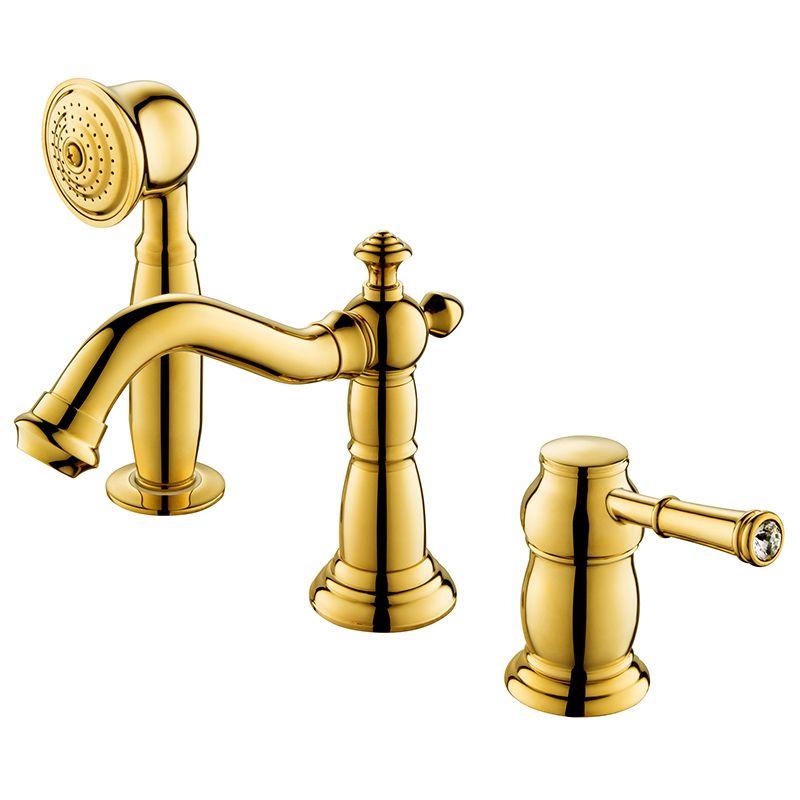 Deck Mounted Roman Tub Faucet Bronze Low Arc Roman Tub Faucet Set