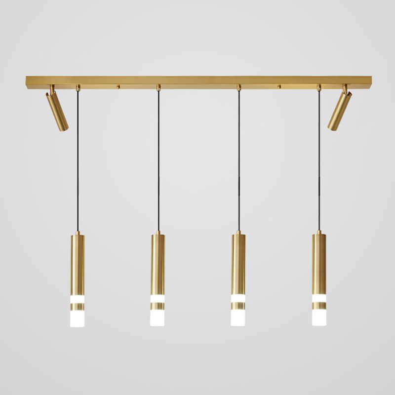 Zylinder Esszimmer Island Leuchte Metall LED Nordic Island Deckenleuchte in Gold