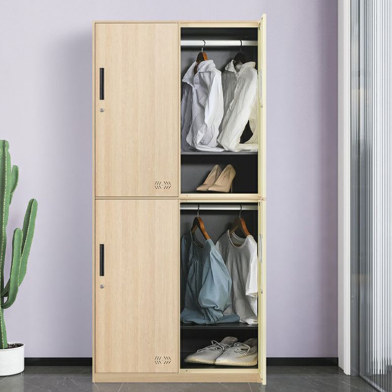 Metal Matte Finish Wardrobe Industrial Storage Cabinet with Hinged Doors