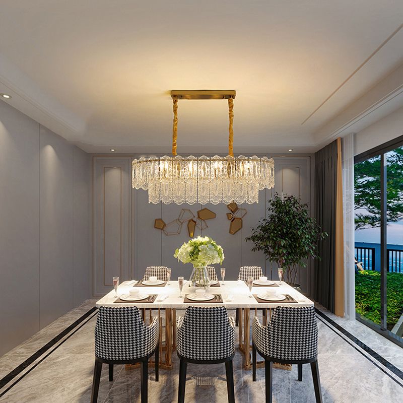 Modern Style Island Pendants Glass Pendant Lights in Gold for Living Room