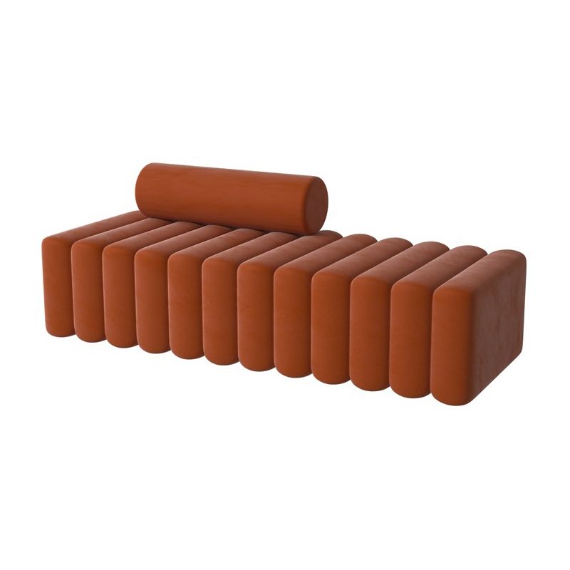 Velvet Standard Sofa Contemporary Armless Sofa for Living Room