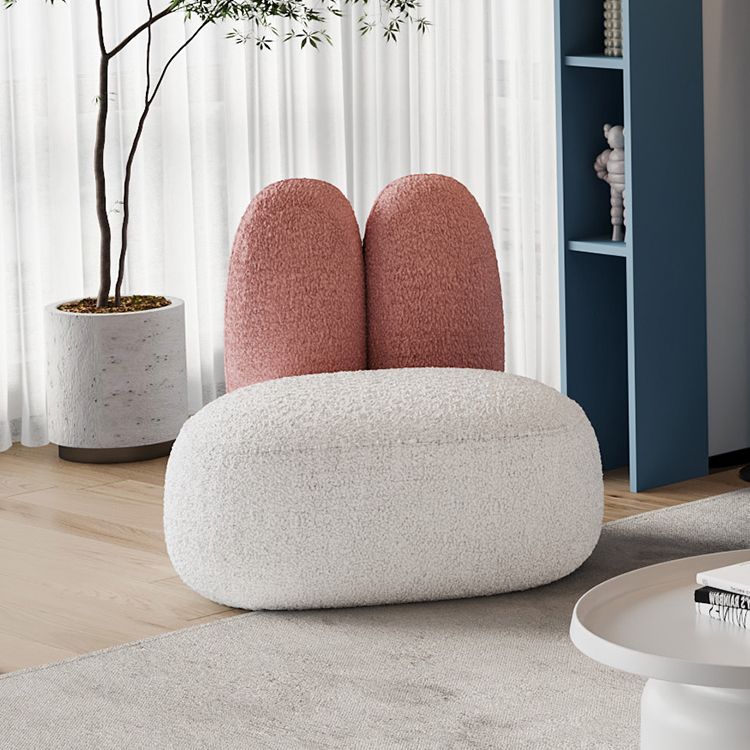 Modern Living Room Accent Chair Fixed Back Armless Lounge Chair