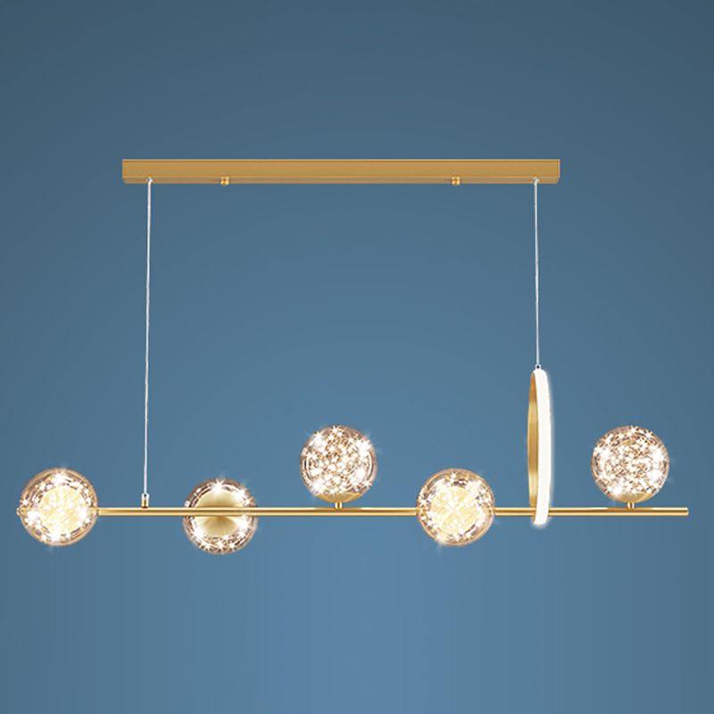 Modern Globe Chandeliers Island Lights Glass 6 Light Globe Chandeliers