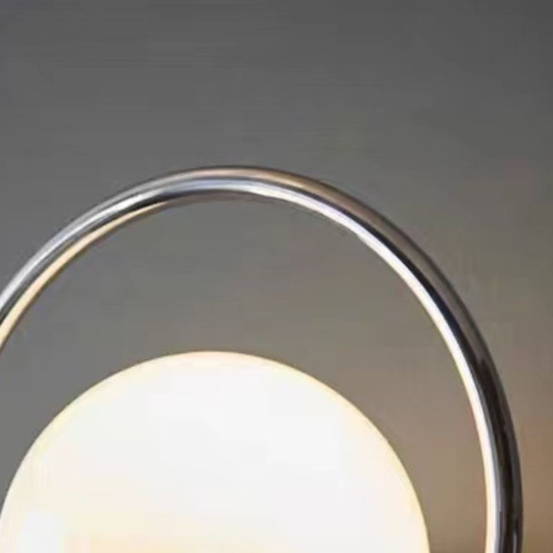 Modern 1 - Light Wall Sconce Iron and Glass Wall Light Fixture in Chrome & White