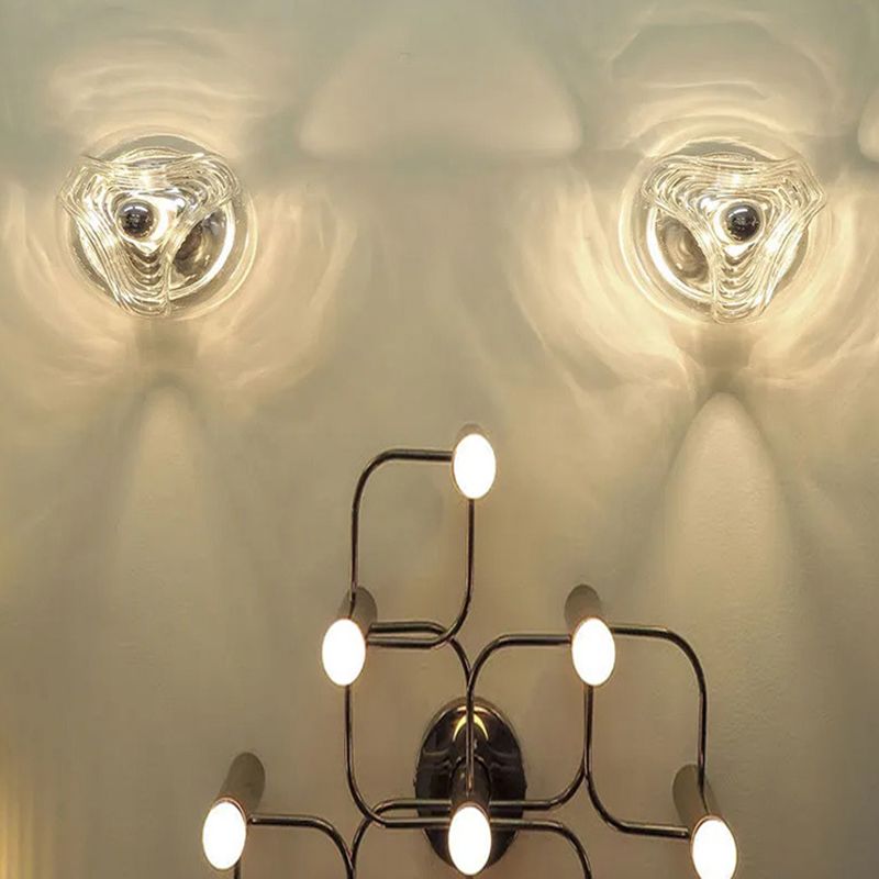 Contemporary Glass Shade Wall Lamp 1-Light Wall Sconce Lighting