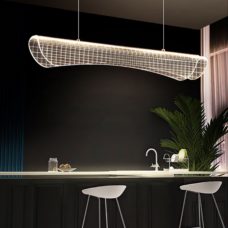 Estilo moderno Metal Island Light Geométrico 1 Pense de la isla ligera para sala de estar