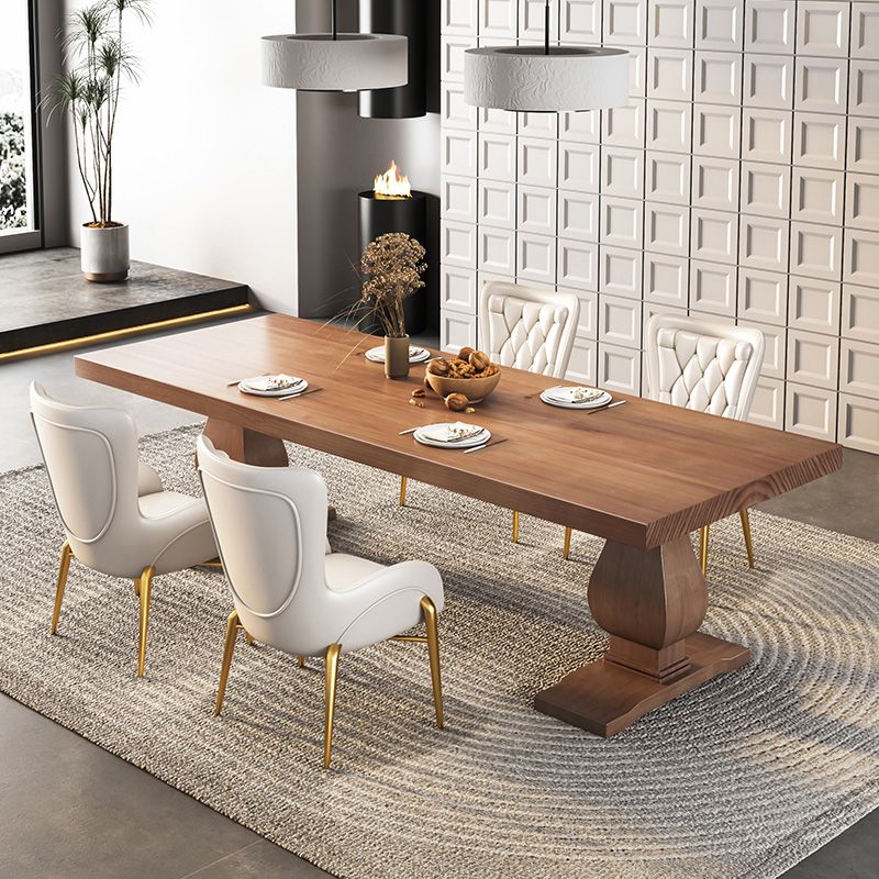 Solid Wood 1/3/4/5/7 Pieces Dinette Set Modern Rectangle Dining Table Set in Natural