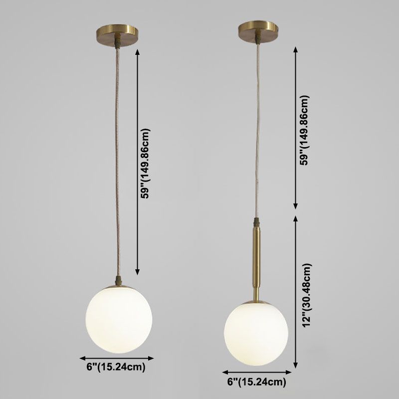 Kreative zeitgenössische Anhängerbeleuchtung mit Glasschatten für Salon -Café -Shop