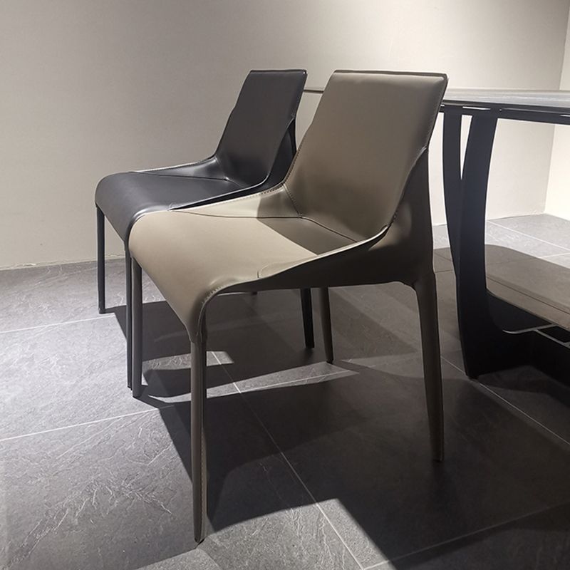 Faux Leather Kitchen Dining Chair Contemporary Upholstered Dining Chair