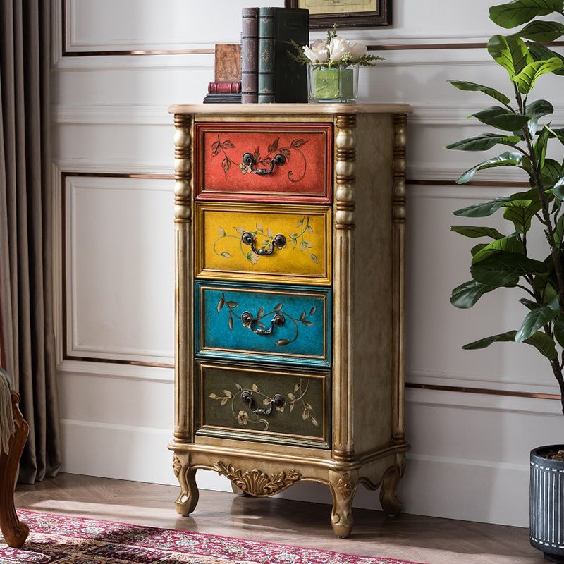Traditional Style Vertical Lingerie Chest Wooden Storage Chest Dresser for Bedroom