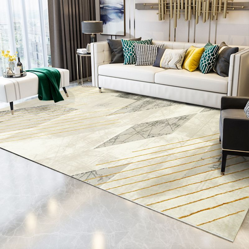 Multi-Farben Geo gedruckter Teppich Polyster Skandinavischer Bereich Teppich nicht rutschfest