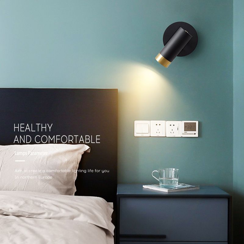 Contemporary Metal Wall Sconce Minimalist Wall Light Fixture for Bedroom