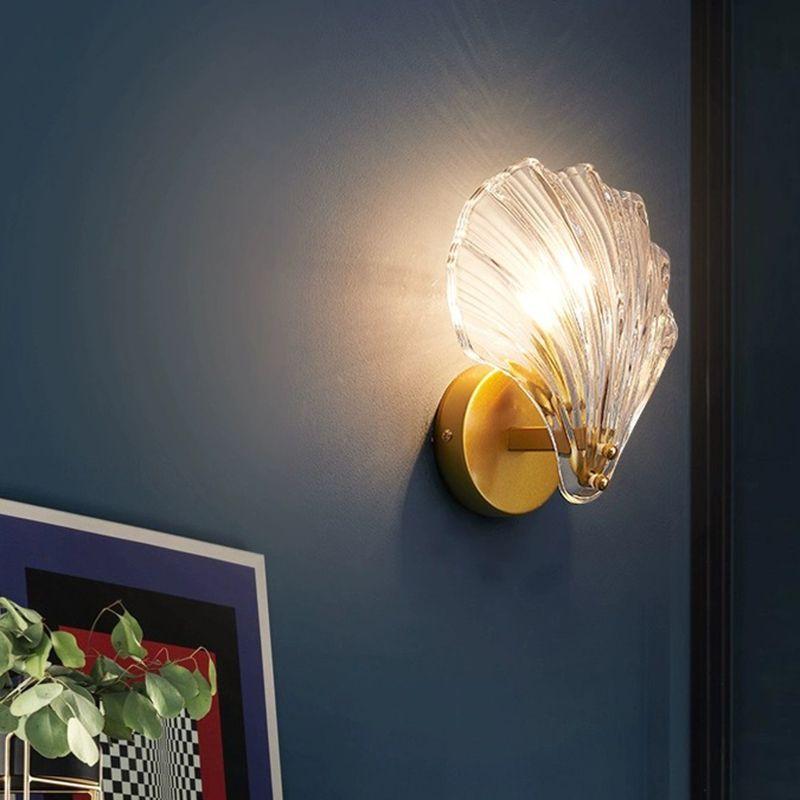 Postmodern Wall Light Sconce Glass Shade Wall Light Fixture for Bedroom