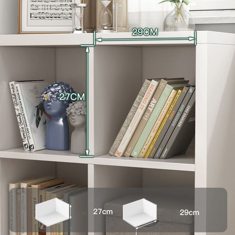 11.81"W Bookshelf Closed Back Scandinavian Style Bookcase for Home and Office