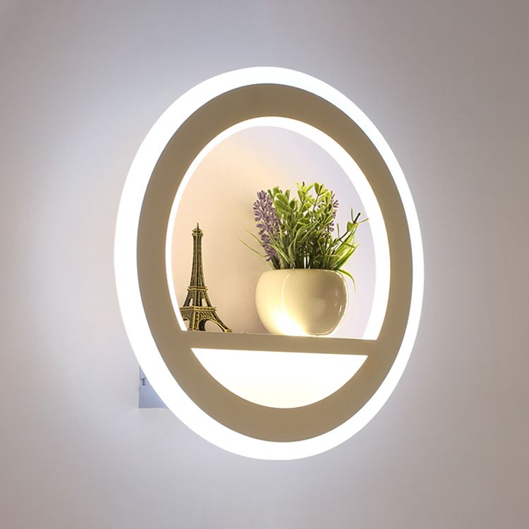 Modern Red Red Red Round Househole Splockure Luz de pared simple para sala de estar de dormitorio