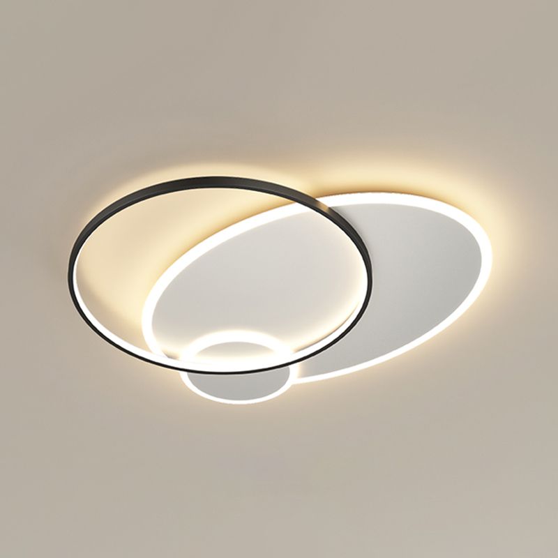 Modern Style Geometry Ceiling Fixtures Metal 3 Light Flush Mount Ceiling Light Fixtures