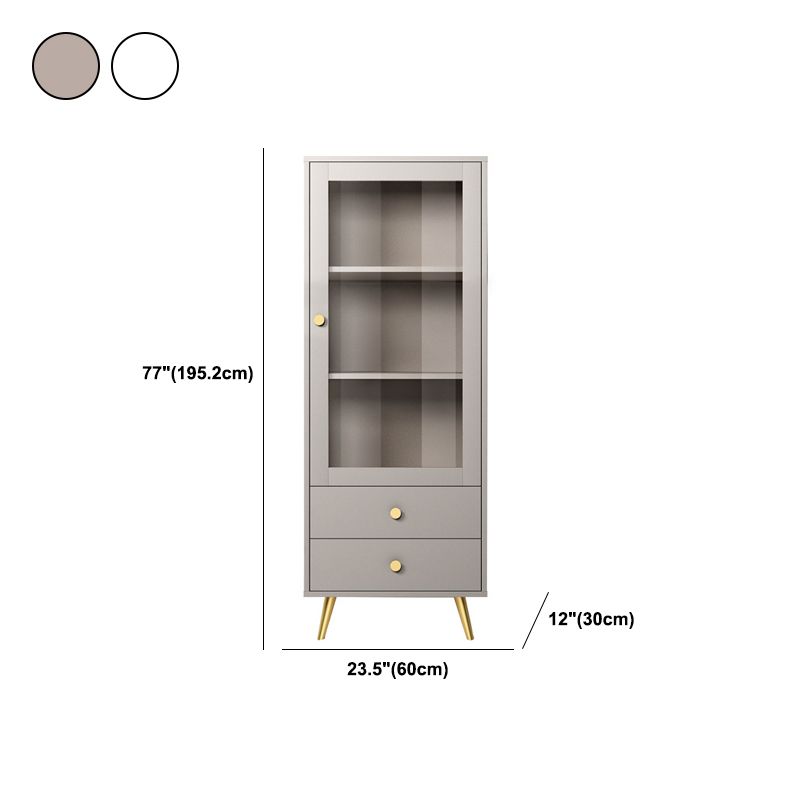23.62" Wide Wood And Metal 1 - Door Accent Cabinet, 2 - Drawer Accent Cabinet - Wood
