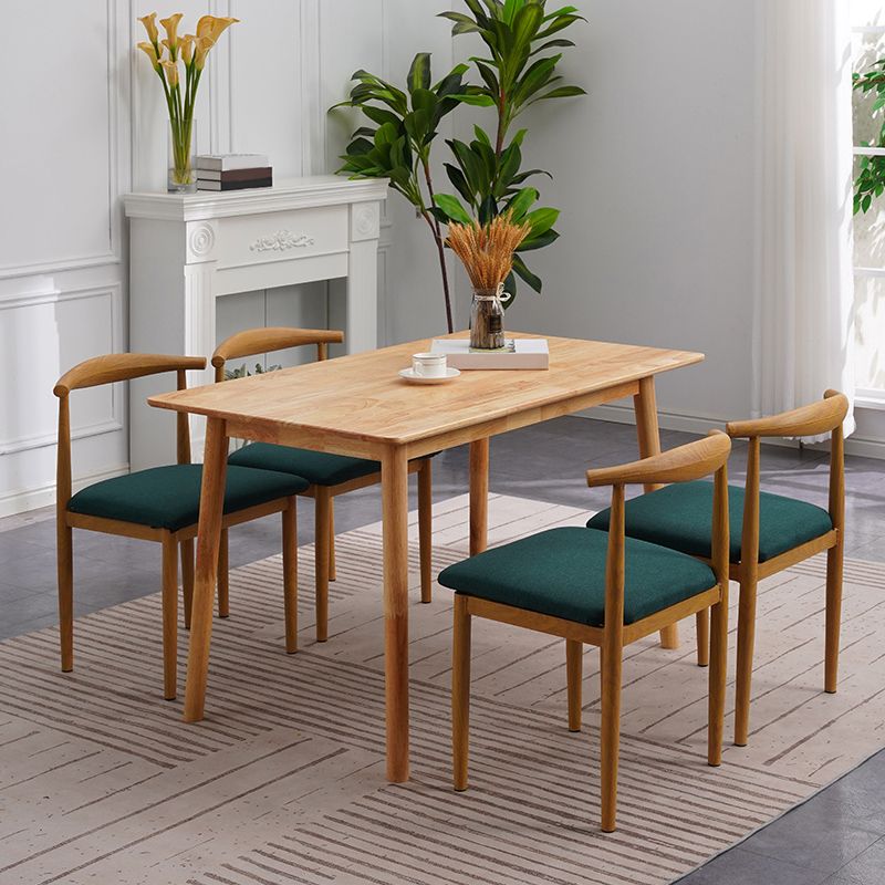 Contemporary Solid Wood Rectangular Dining Table for Dining Room