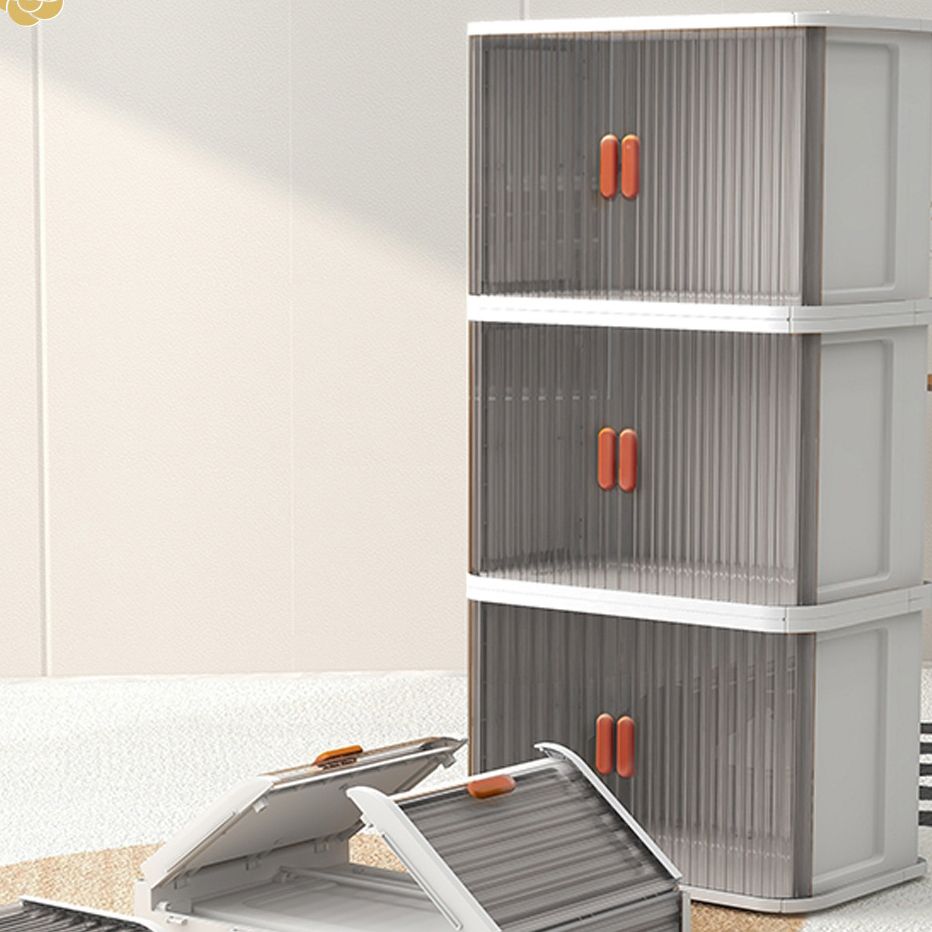 Modern Style Wooden Wardrobe Plastic Freestanding Wardrobe Closet for Bedroom