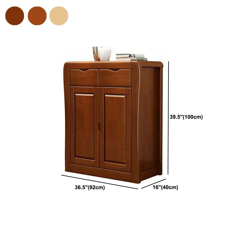 Mid-Century Modern Accent Cabinet with Doors and Drawers Cabinet
