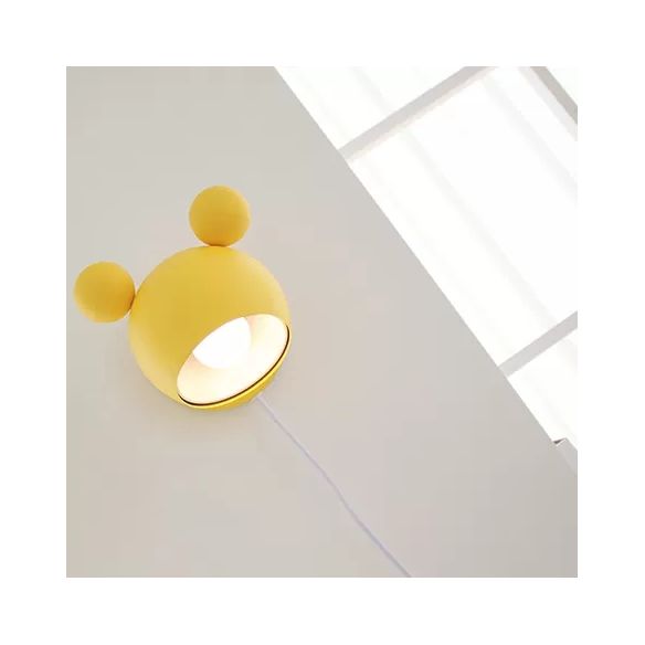 Macaron Mouse Wall Light with Pull Chain 1 Head Metal Sconce Light for Study Room