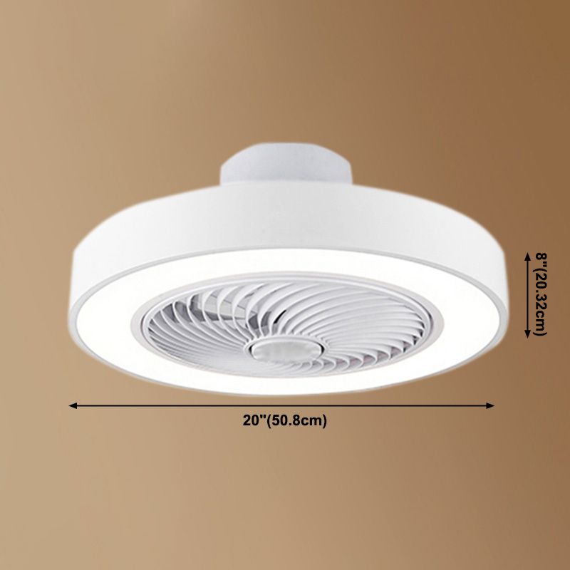 Moderne nordische LED -Makkaronendeckenvorrichtung Schmiedeeisen kreisförmige Deckenventilatoren mit Acrylschatten