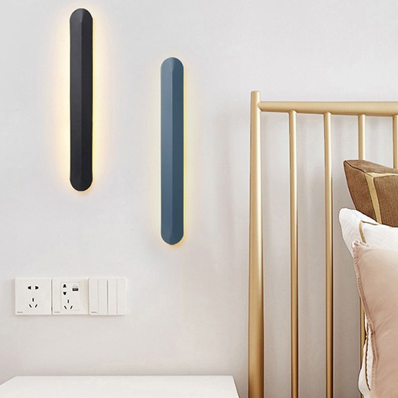 1 Light Linear Wall Mount Light Modern Metal Wall Mount Light Fixture